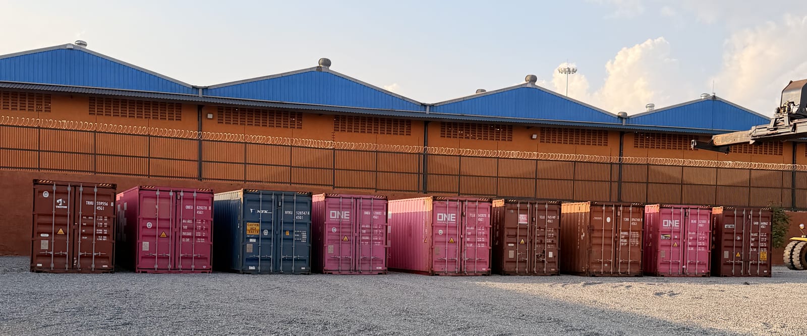 Empty container stacks
